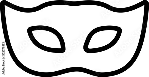 Carnival mask line icon. Simple black icons of masquerade mask, for party, parade and carnival, for Mardi Gras and Halloween. Mask elements. Face mask