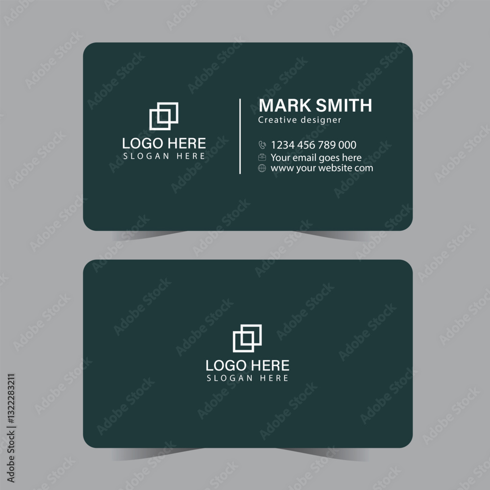 Obraz premium Editable simple clean minimalist business card design