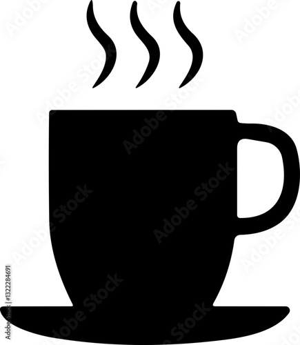Coffee cup icon. Cups of coffee tea. Hot drink icon. Disposable cup. Cup coffee with steam. Flat style stock vector.