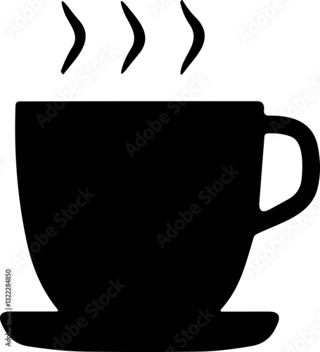 Coffee cup icon. Cups of coffee tea. Hot drink icon. Disposable cup. Cup coffee with steam. Flat style stock vector.