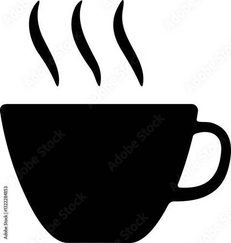 Coffee cup icon. Cups of coffee tea. Hot drink icon. Disposable cup. Cup coffee with steam. Flat style stock vector.