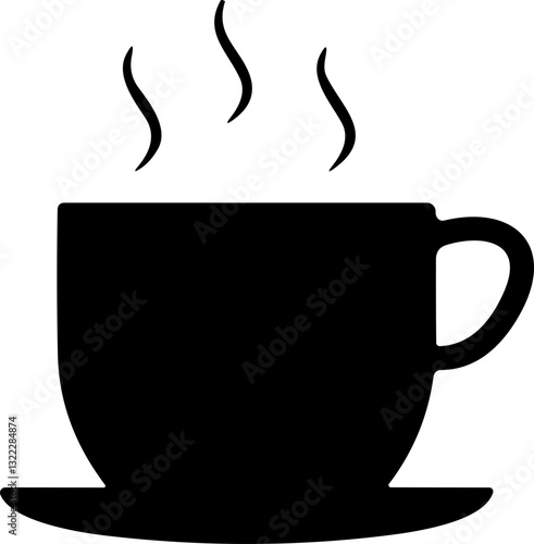 Coffee cup icon. Cups of coffee tea. Hot drink icon. Disposable cup. Cup coffee with steam. Flat style stock vector.