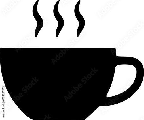 Coffee cup icon. Cups of coffee tea. Hot drink icon. Disposable cup. Cup coffee with steam. Flat style stock vector.