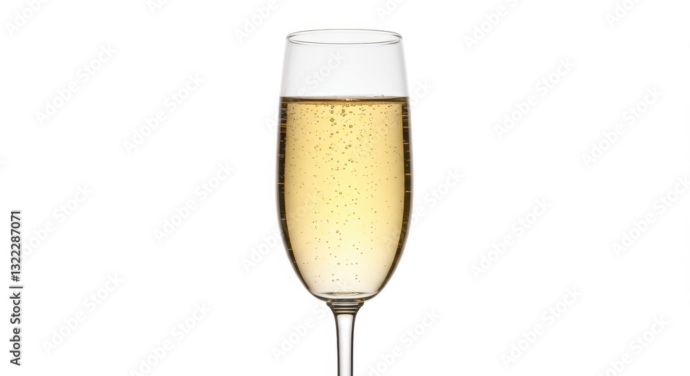 Elegant Champagne Flute with Golden Bubbles Elegant Champagne Flute with Golden Bubbles