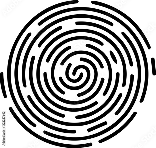 Fingerprint icon, finger print identity symbol, thumbprint sign  vector illustration. Fingers prints. Thumbs print Identification. ID verification. Bio metric authentication.