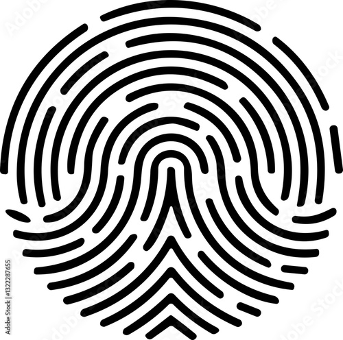 Fingerprint icon, finger print identity symbol, thumbprint sign  vector illustration. Fingers prints. Thumbs print Identification. ID verification. Bio metric authentication.