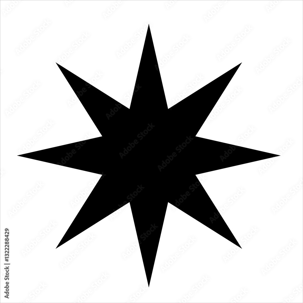 Obraz premium Black Eight star