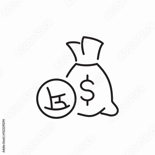 retirement savings icon sign vector photo