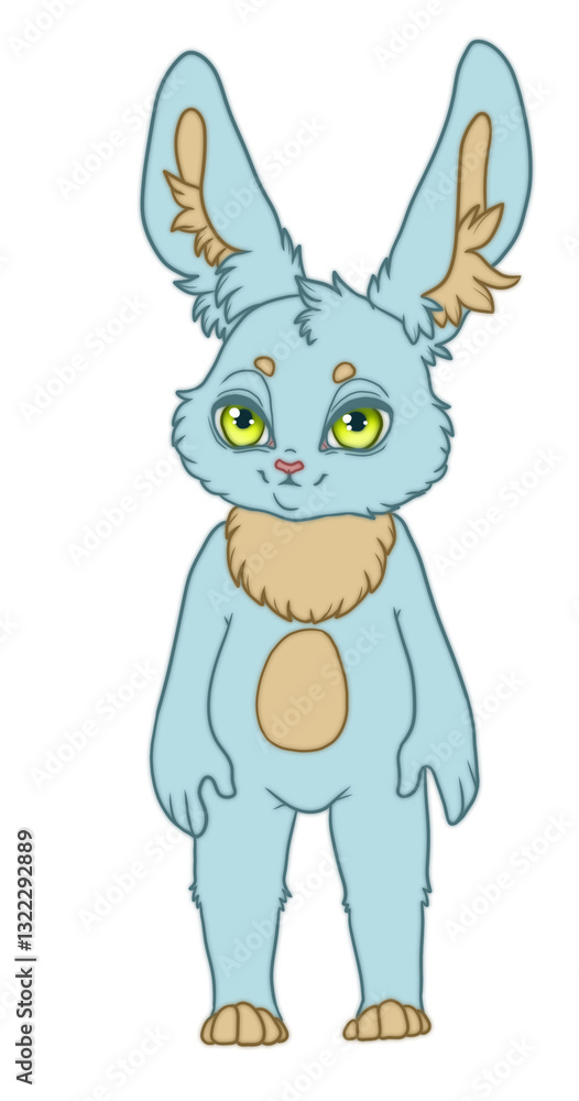 Naklejka premium Cute rabbit boy