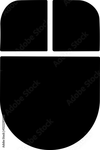Mouse flat Icon. Computer hardware mouse icon vector. Left and right click vector. Pressing different mouse buttons for PC. Mouse wheel scroll