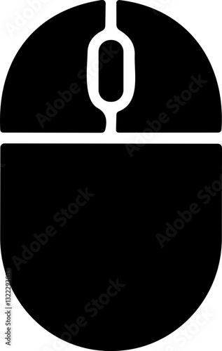 Mouse flat Icon. Computer hardware mouse icon vector. Left and right click vector. Pressing different mouse buttons for PC. Mouse wheel scroll