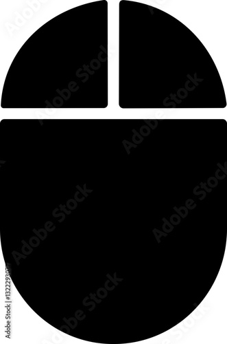 Mouse flat Icon. Computer hardware mouse icon vector. Left and right click vector. Pressing different mouse buttons for PC. Mouse wheel scroll