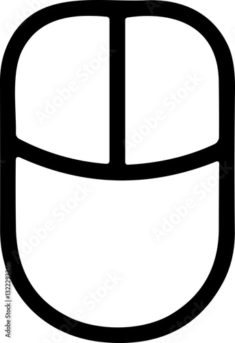 Mouse line Icon. Computer hardware mouse icon vector. Left and right click vector. Pressing different mouse buttons for PC. Mouse wheel scroll