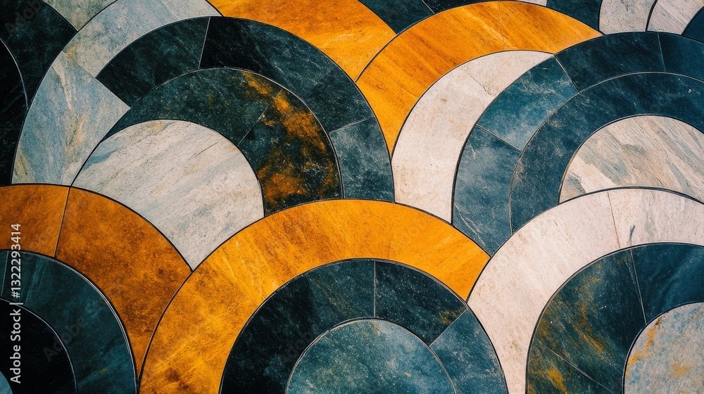 Abstract geometric tiles in vibrant hues create a stunning visual pattern, captivating with intricate detail and harmony. Abstract geometric tiles in vibrant hues create a stunning visual pattern, captivating with intricate detail and harmony.