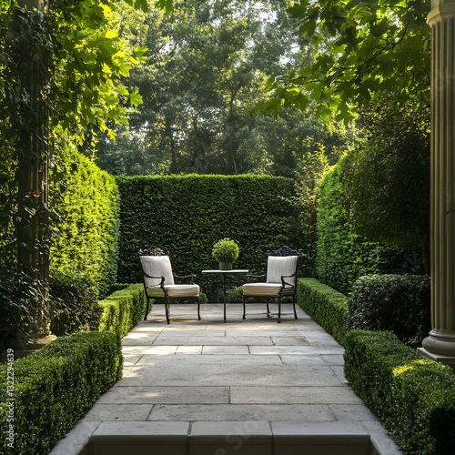 Elegant garden patio
