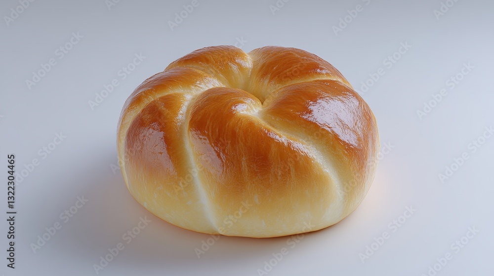 Bun 3d illustration isolated on white background Bun 3d illustration isolated on white background