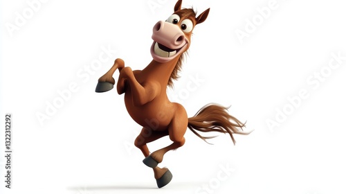 Fun 3D cartoon horse dancing