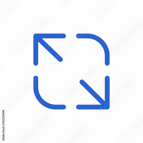 expand screen icon sign vector