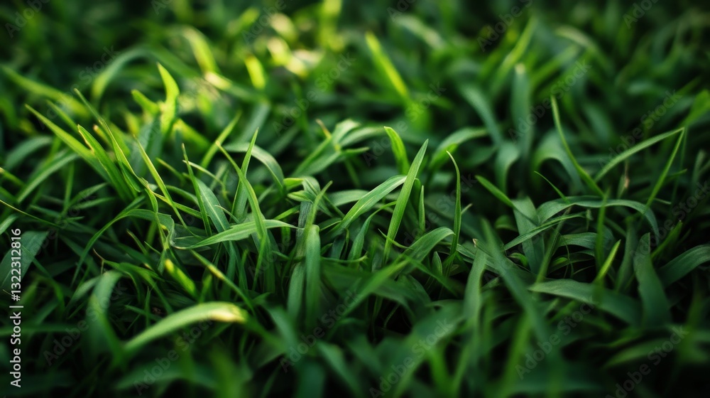 Obraz premium Green Grass Pattern, Natural Botanical background vector illustration.