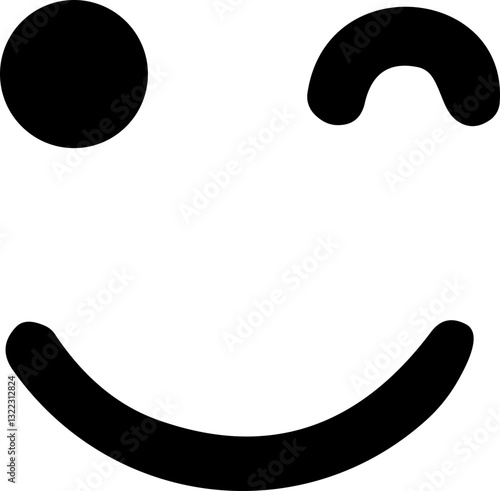 Emoji icon. Emoticon. Smile face. Emotion. Funny Cartoon. Face Gestures. Social Media. Smiling, Happy, glade, Joyful facial expression.
