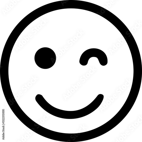Emoji icon. Emoticon. Smile face. Emotion. Funny Cartoon. Face Gestures. Social Media. Smiling, Happy, glade, Joyful facial expression.