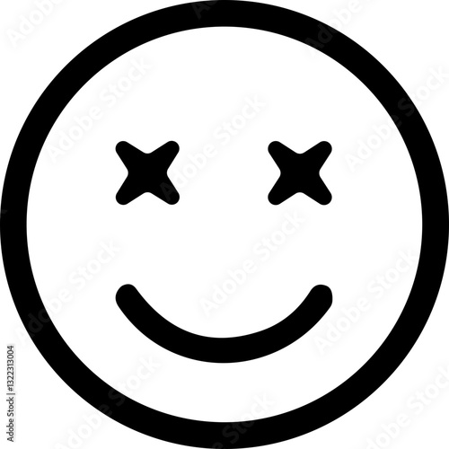 Emoji icon. Emoticon. Smile face. Emotion. Funny Cartoon. Face Gestures. Social Media. Smiling, Happy, glade, Joyful facial expression.