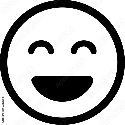 Emoji icon. Emoticon. Smile face. Emotion. Funny Cartoon. Face Gestures. Social Media. Smiling, Happy, glade, Joyful facial expression.