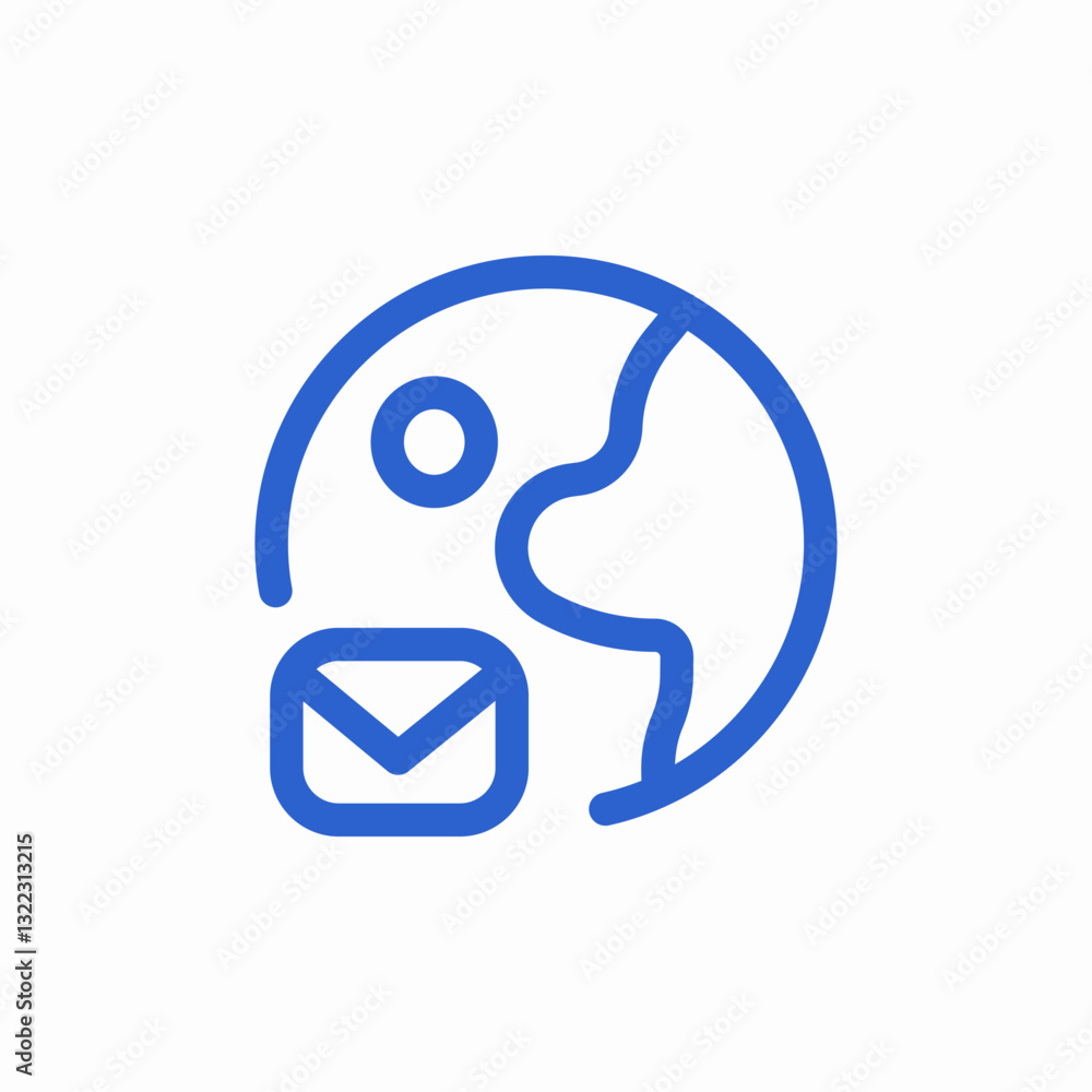 global messaging icon sign vector global messaging icon sign vector