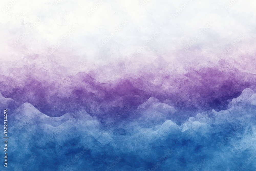 Fototapeta premium Grainy blue, purple, and white gradient background with abstract wave and retro noise texture for poster design