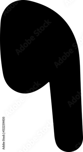 HandFree flat icon. Headphone wireless earphone symbol. Headset silhouette. Hand free.