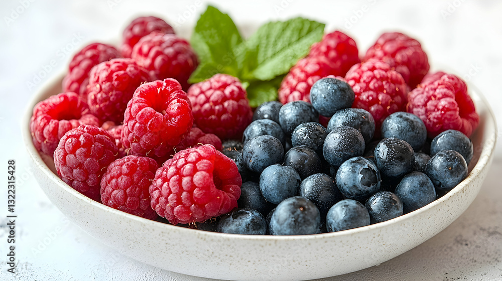 Fresh raspberries and blueberries in a bowl (1) Fresh raspberries and blueberries in a bowl (1)