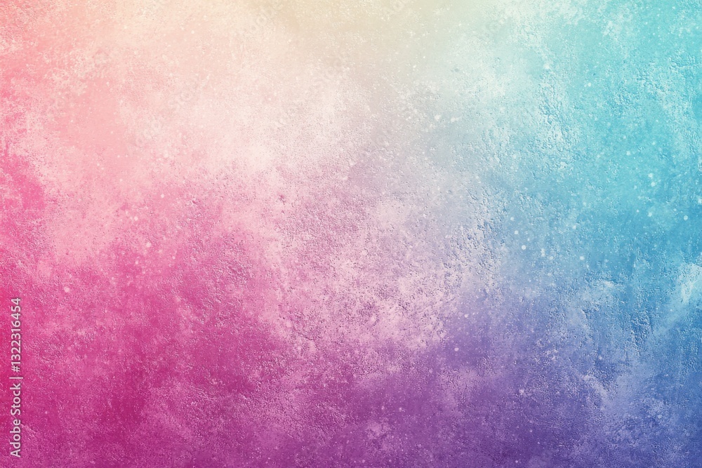 Obraz premium Grainy pastel blue, pink, purple, and green gradient background with noise texture for banner and poster design