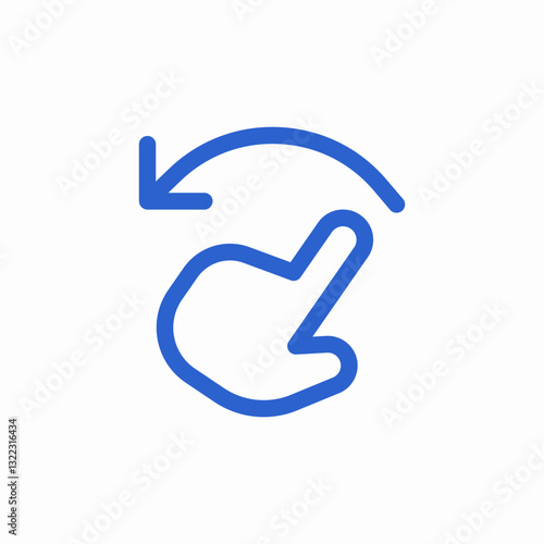 swipe circle left icon sign vector