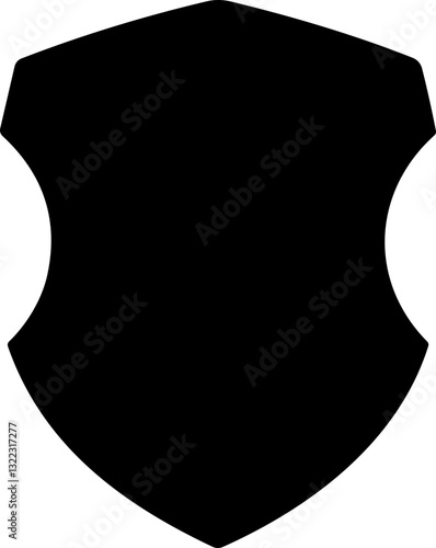 Protection security shield flat icon set. Safety safeguard and police badge signs. Quality defense symbol, law enforcement crest and secure guard emblem for safety design.