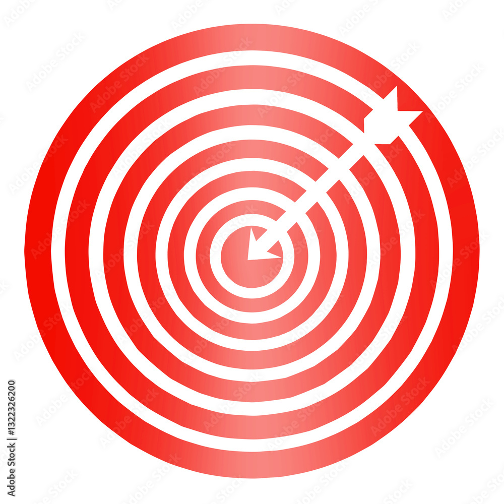 red target with arrow icon, logo, symbol, sign design on transparent background. Element, Logo, icon for business, working, sport, marketing, presentation. red target with arrow icon, logo, symbol, sign design on transparent background. Element, Logo, icon for business, working, sport, marketing, presentation.