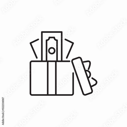 financial gift icon sign vector