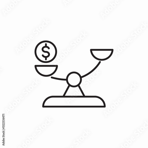 fnancial inequality icon sign vector
