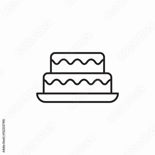 large cake icon sign vector