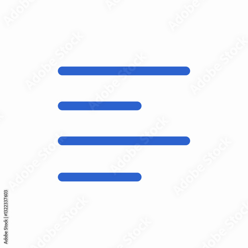 left side paragraph icon sign vector