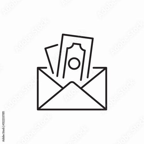 money envelope icon sign vector