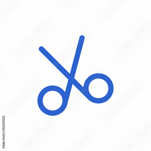 scissor chop icon sign vector