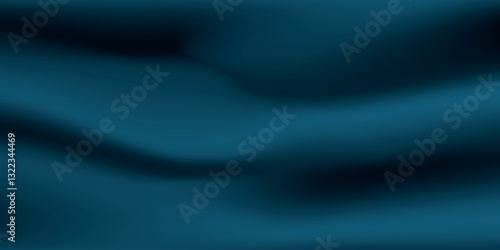 Silk blue background. Abstract vector pattern with copy space. Liquid wave texture, smooth drapery wallpaper. Wedding fabric, satin. Wavy design for banner, card, postcard, backdrop.