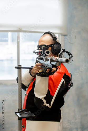 Blind athlete participates in precision shooting at Olympics