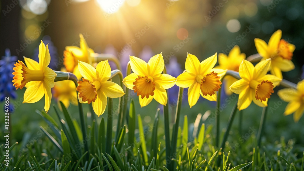 Vibrant Spring Daffodils in Bloom: Perfect for Easter Marketing, Invitations, and Seasonal Promotions Vibrant Spring Daffodils in Bloom: Perfect for Easter Marketing, Invitations, and Seasonal Promotions