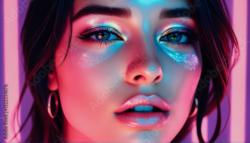 Vibrant Portrait of a Stylish Woman