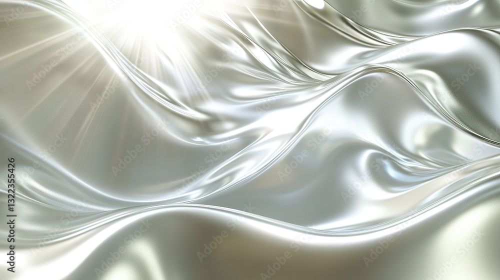 Obraz premium Layers of foil bending into abstract flowing pathways