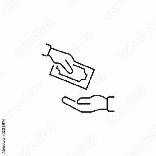 banknote transactions icon sign vector