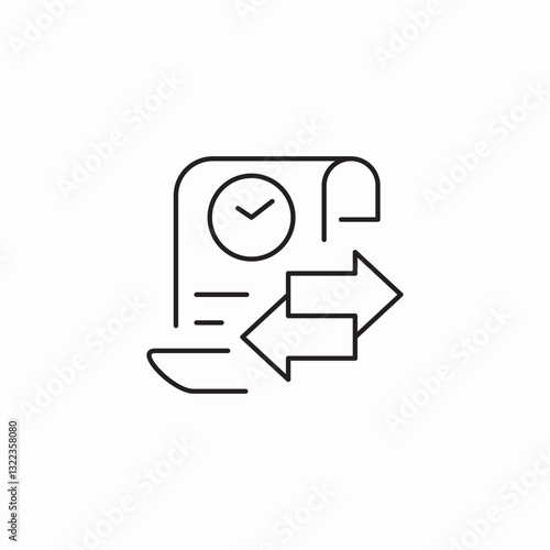 detail transaction document icon sign vector