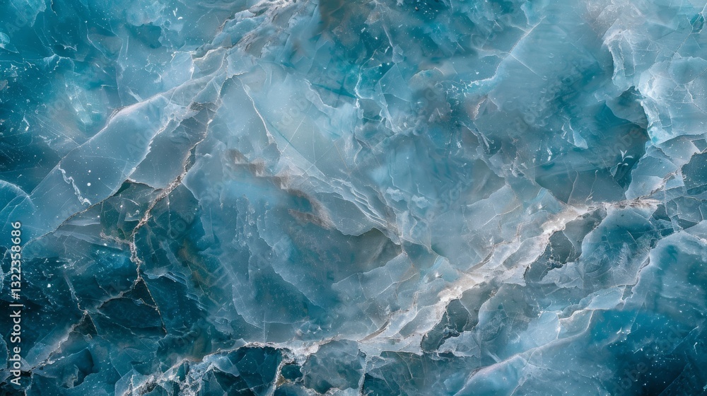 Fototapeta premium Beautiful Blue Ocean Marble Rock Stone Texture Wallpaper Background Image