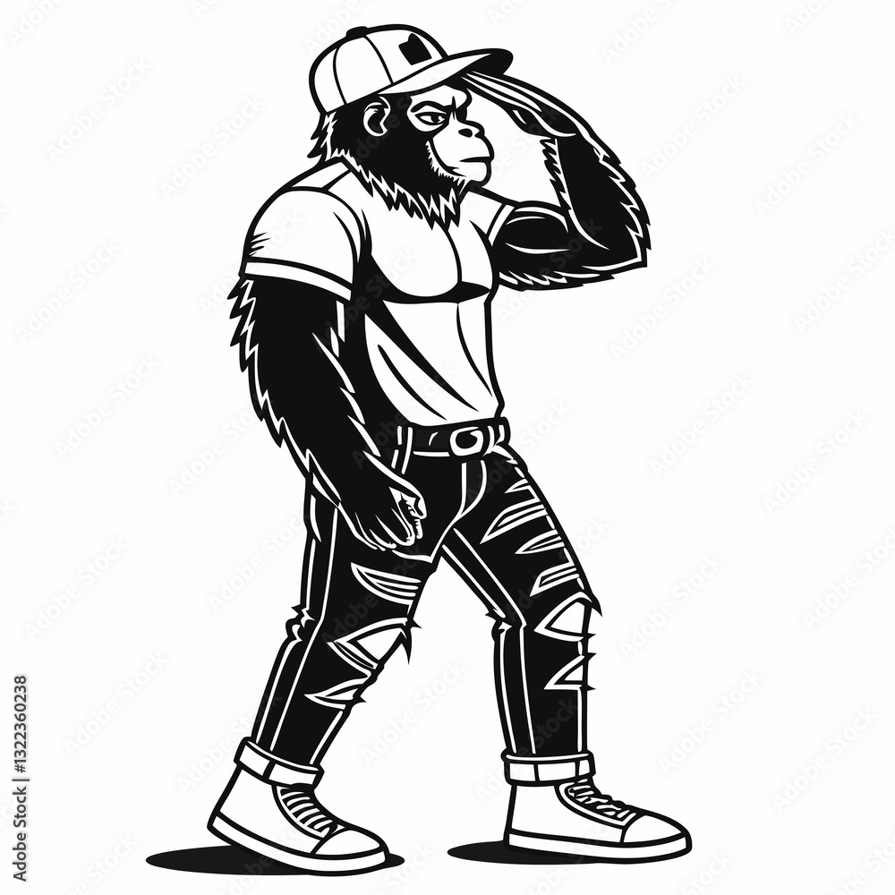 Fototapeta premium Gorilla vector